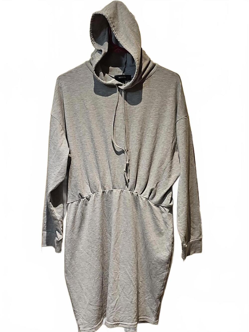 Forever 21+ Gray Hooded Dress With Waist Accent Size 1X